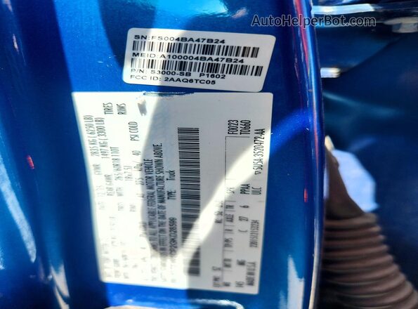 1FTEW1CP2GKD28599 2016 FORD F150 Blue Вид наклейки з VIN-кодом