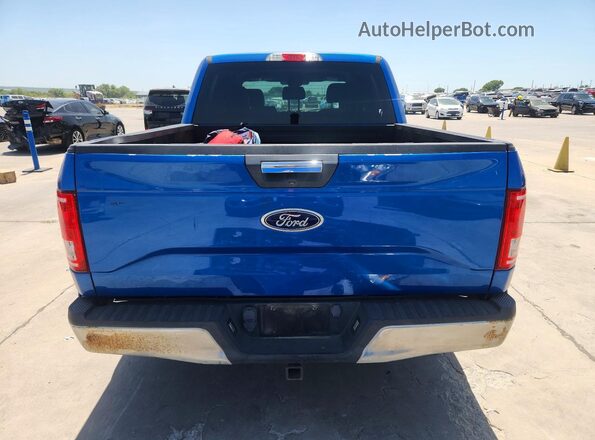 1FTEW1CP2GKD28599 2016 FORD F150 Blue Вид ззаду