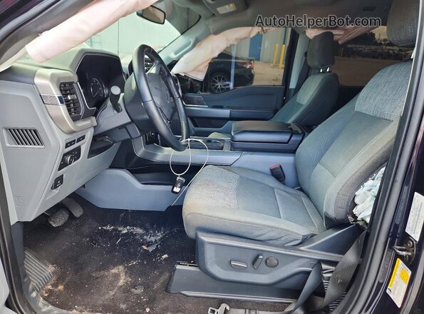 1FTEW1CP3NKE76161 2022 FORD F150 Blue Front interior view