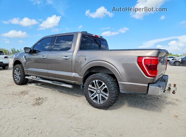 1FTEW1CP6MFB23811 2021 FORD F150 Brown Tył lewy