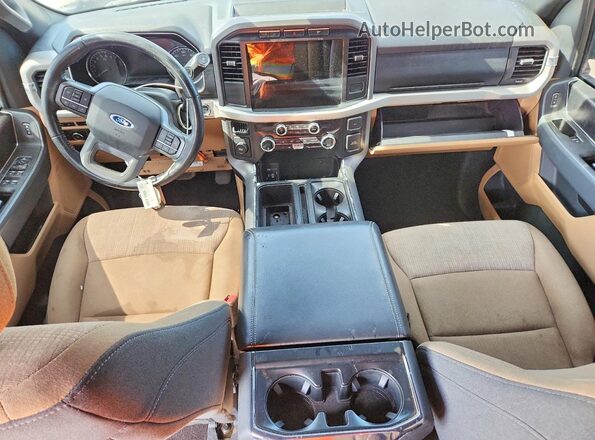 1FTEW1CP6MFB23811 2021 FORD F150 Brown Widok deski rozdzielczej