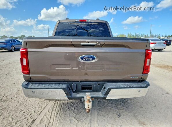 1FTEW1CP6MFB23811 2021 FORD F150 Brown Widok z tyłu