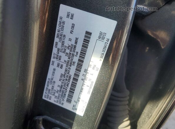 1FTEW1CP7JKC55091 2018 FORD F150 Gray Շարժիչի բաժամունքի տեսք