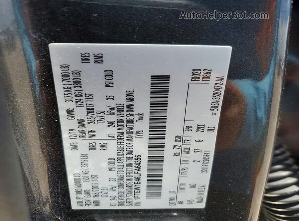 1FTEW1E46LFA64356 2020 FORD F150 Charcoal Engine compartment view