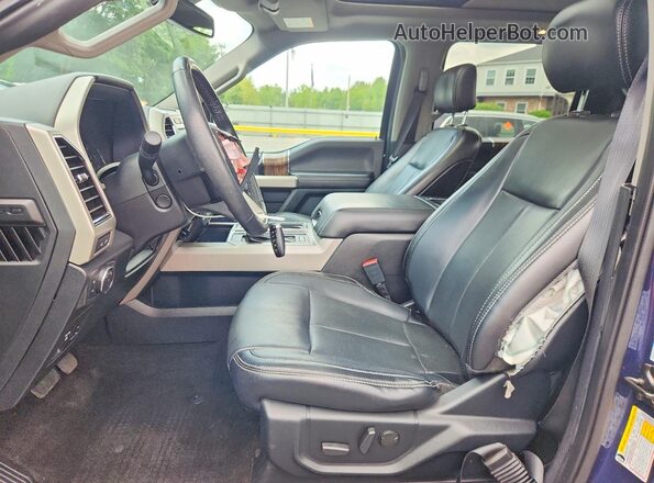 1FTEW1E48KFD47775 2019 FORD F150 Blue Widok wnętrza z przodu