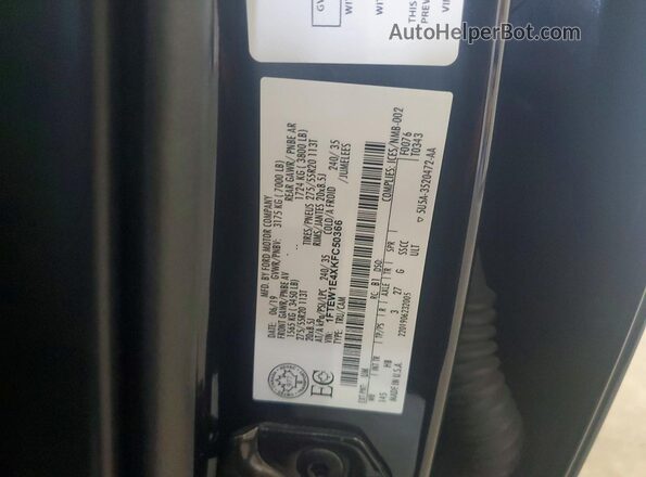 1FTEW1E4XKFC50366 2019 FORD F150 Black Вид підкапотного простору