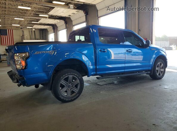 1FTEW1E50LKF39404 2020 FORD F150 Blue Trasero derecho