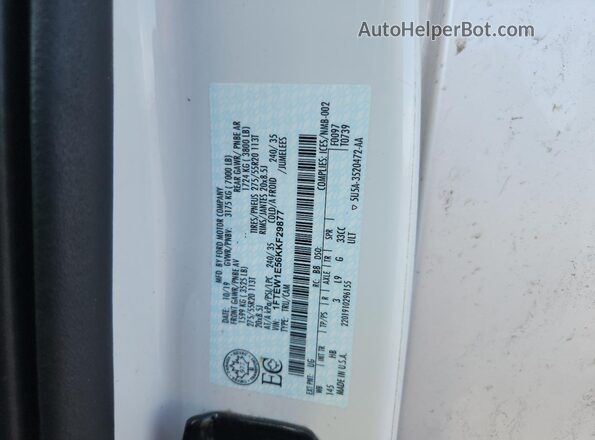 1FTEW1E56KKF29877 2019 FORD F150 White Vista del compartimento del motor