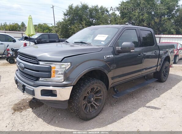 1FTEW1E57JFD54644 2018 FORD F150 Gray Vista tres cuartos delantera izquierda