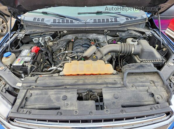 1FTEW1E58JKF24551 2018 FORD F150 Blue უკანა სალონის ხედი
