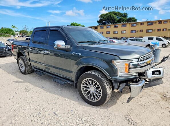 1FTEW1E59JKC77461 2018 FORD F150 Gray Delantero derecho