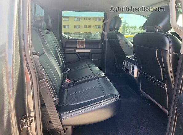 1FTEW1E59JKC77461 2018 FORD F150 Gray Vista de los asientos traseros