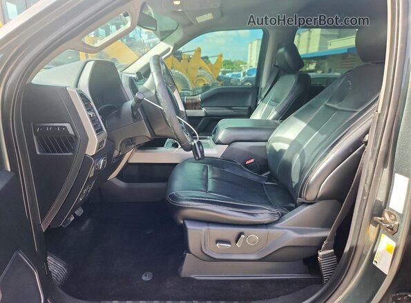 1FTEW1E59JKC77461 2018 FORD F150 Gray Vista interior delantera