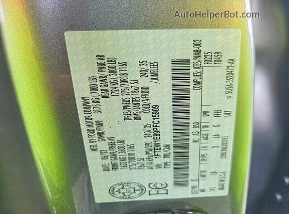 1FTEW1E89PFC15909 2023 FORD F150 Silver ძრავის განყოფილების ხედი