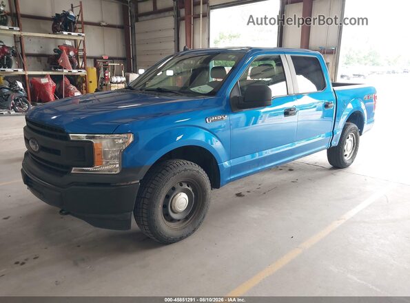 1FTEW1EB1LKE13347 2020 FORD F150 Синий Передняя левая четверть