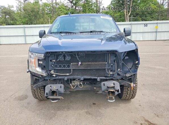 1FTEW1EB2JFA12475 2018 FORD F150 Blue Front view