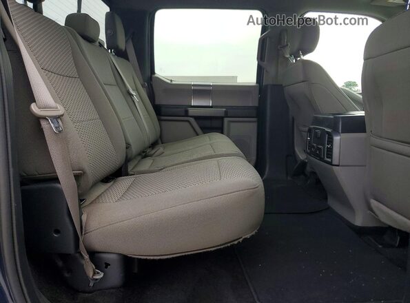 1FTEW1EB2JFA12475 2018 FORD F150 Blue Rear seats view