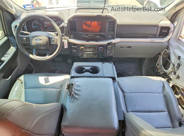 1FTEW1EBXMKF00746 2021 FORD F150 White Вид панелі приладів