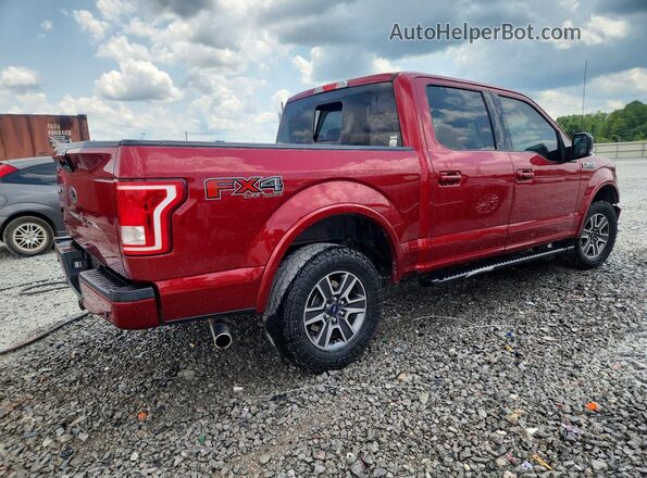 1FTEW1EF2HFA81972 2017 FORD F150 Red Trasero derecho