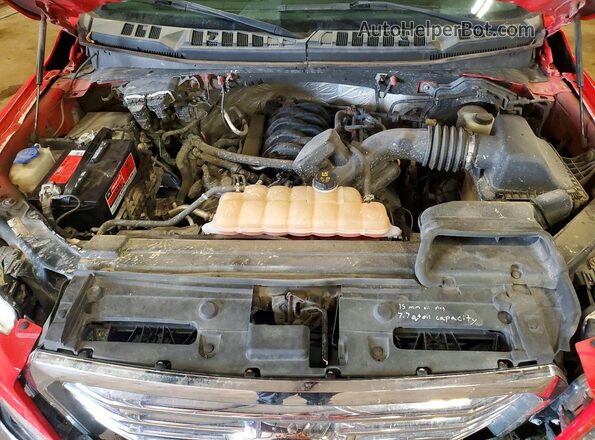 1FTEW1EF5GFB47574 2016 FORD F150 Red Vista interior trasera