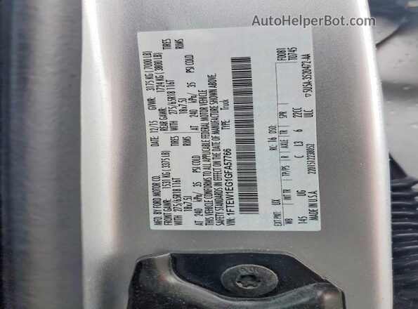 1FTEW1EG1GFA57766 2016 FORD F150 Silver Շարժիչի բաժամունքի տեսք