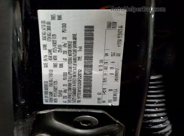 1FTEW1EG3GFD29752 2016 FORD F150 Black VIN կոդի պիտակի տեսք