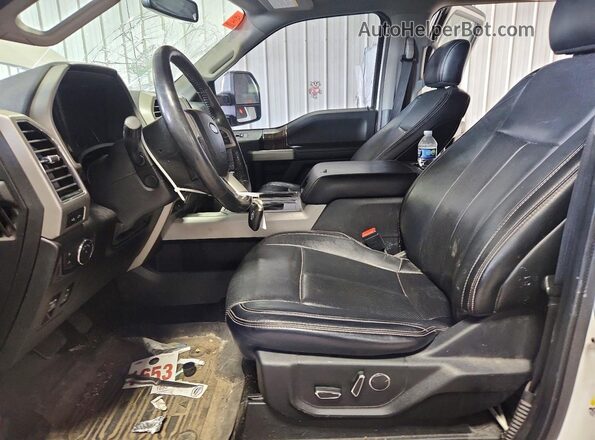 1FTEW1EG9JFB62093 2018 FORD F150 White Widok wnętrza z przodu