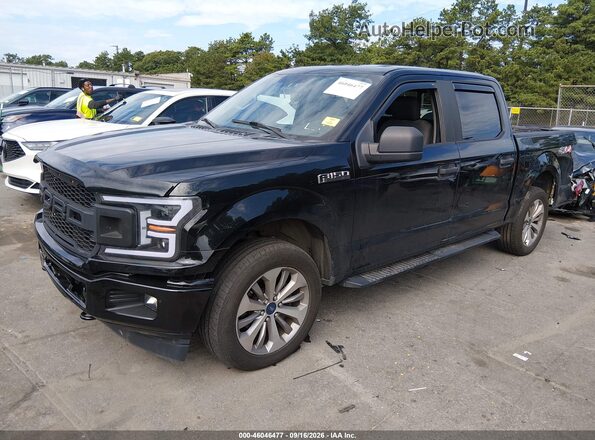 1FTEW1EP1JFE06612 2018 FORD F150 Black Przód lewy