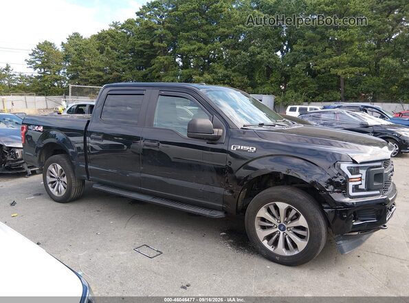 1FTEW1EP1JFE06612 2018 FORD F150 Black Widok wnętrza z tyłu