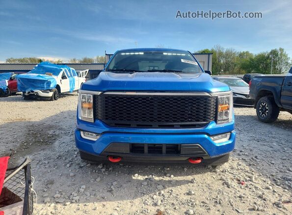 1FTEW1EP1MFA68522 2021 FORD F150 Blue Вид спереду
