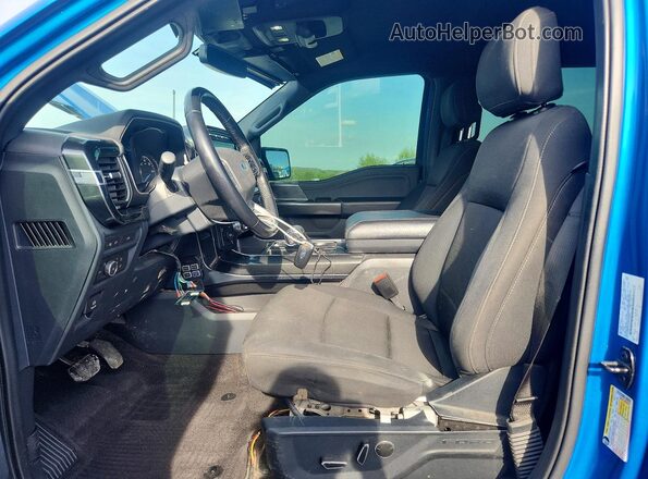 1FTEW1EP1MFA68522 2021 FORD F150 Blue Вид салону спереду