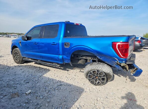 1FTEW1EP1MFA68522 2021 FORD F150 Blue Задня ліва чверть