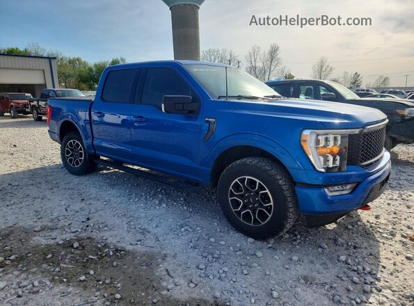 1FTEW1EP1MFA68522 2021 FORD F150 Blue Передня права чверть