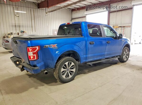 1FTEW1EP2KFB87631 2019 FORD F150 Blue Tył prawy