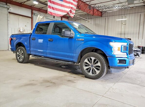 1FTEW1EP2KFB87631 2019 FORD F150 Blue Przód prawy