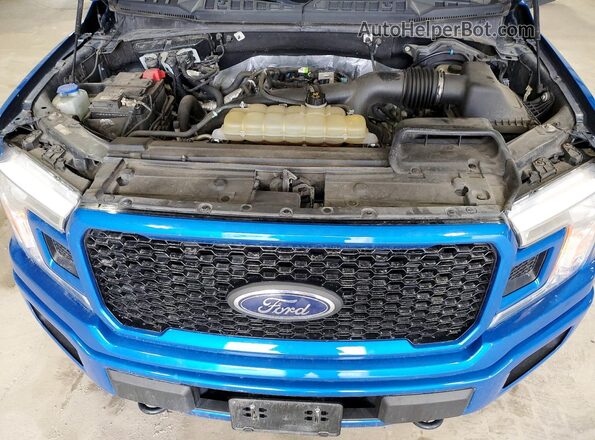 1FTEW1EP2KFB87631 2019 FORD F150 Blue Widok wnętrza z tyłu