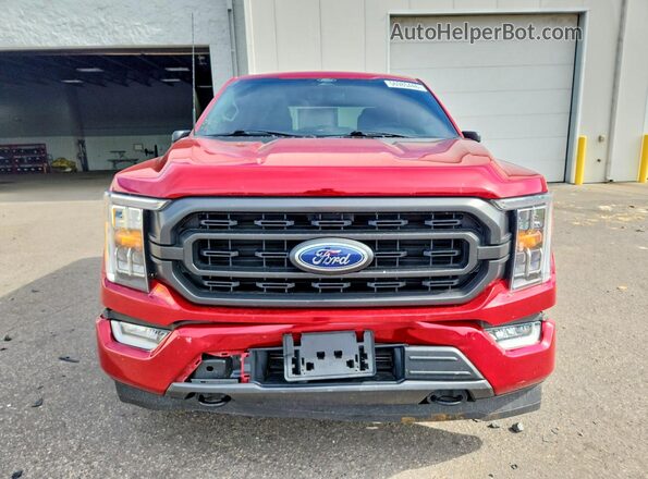 1FTEW1EP2NKE65522 2022 FORD F150 Red Widok z przodu