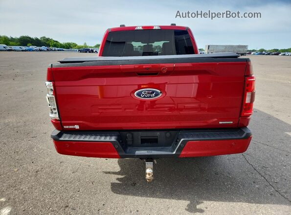 1FTEW1EP2NKE65522 2022 FORD F150 Red Widok z tyłu