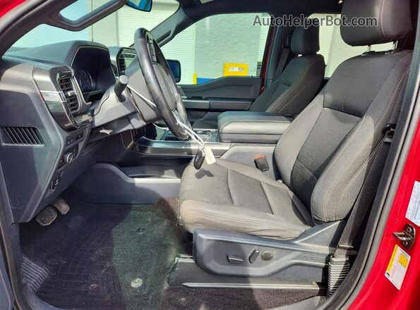 1FTEW1EP2NKE65522 2022 FORD F150 Red Widok wnętrza z przodu