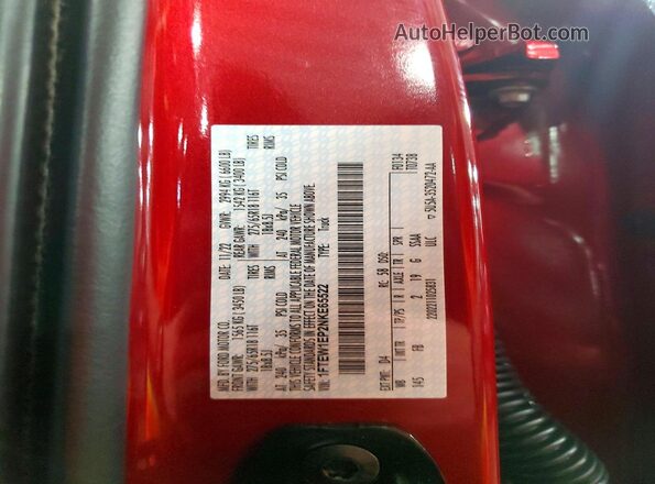 1FTEW1EP2NKE65522 2022 FORD F150 Red Widok tylnych siedzeń