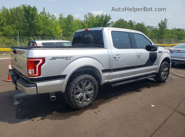 1FTEW1EP3GFC98793 2016 FORD F150 Silver Tył prawy