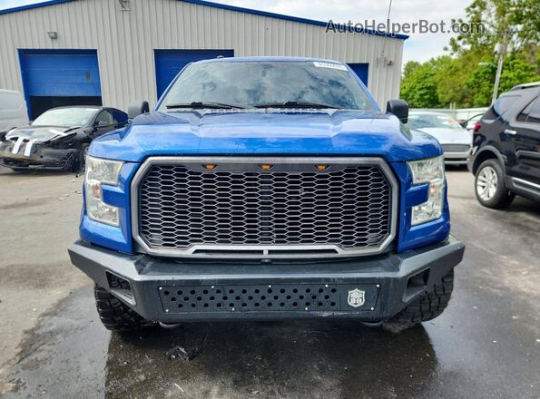 1FTEW1EP5HFB08591 2017 FORD F150 Blue Widok z przodu