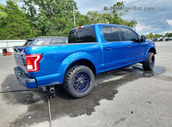 1FTEW1EP5HFB08591 2017 FORD F150 Blue Tył prawy