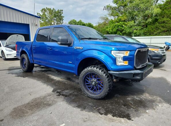 1FTEW1EP5HFB08591 2017 FORD F150 Blue Przód prawy