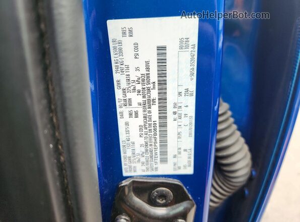 1FTEW1EP5HFB08591 2017 FORD F150 Blue Widok naklejki z numerem VIN