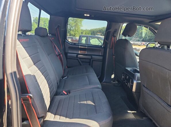 1FTEW1EP5JFE65100 2018 FORD F150 Black Widok tylnych siedzeń