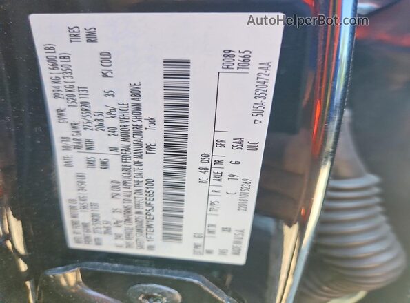 1FTEW1EP5JFE65100 2018 FORD F150 Black Widok komory silnika