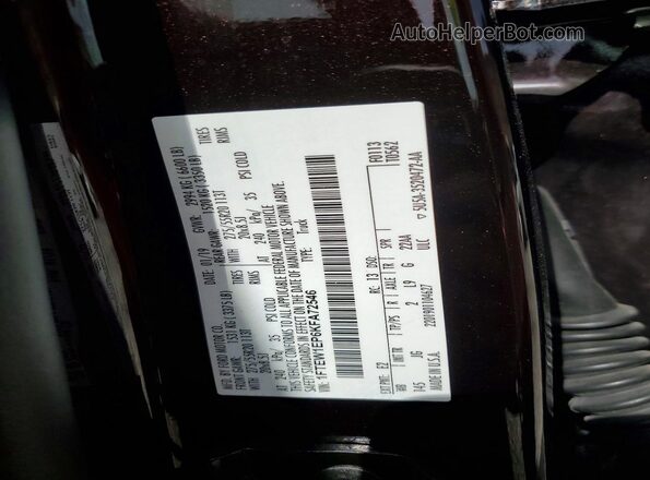 1FTEW1EP6KFA72546 2019 FORD F150 Brown Vista del compartimento del motor