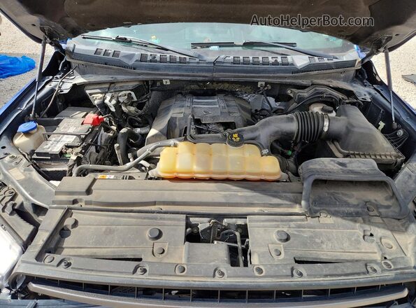 1FTEW1EP8JFC44588 2018 FORD F150 Blue უკანა სალონის ხედი