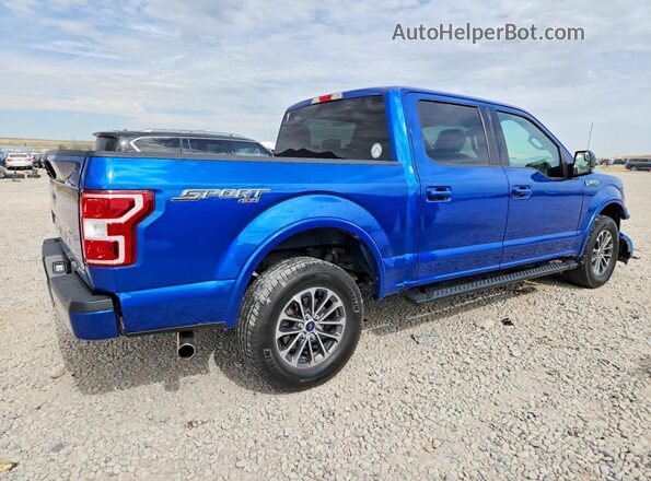 1FTEW1EP8JFC44588 2018 FORD F150 Blue უკანა მარჯვენა